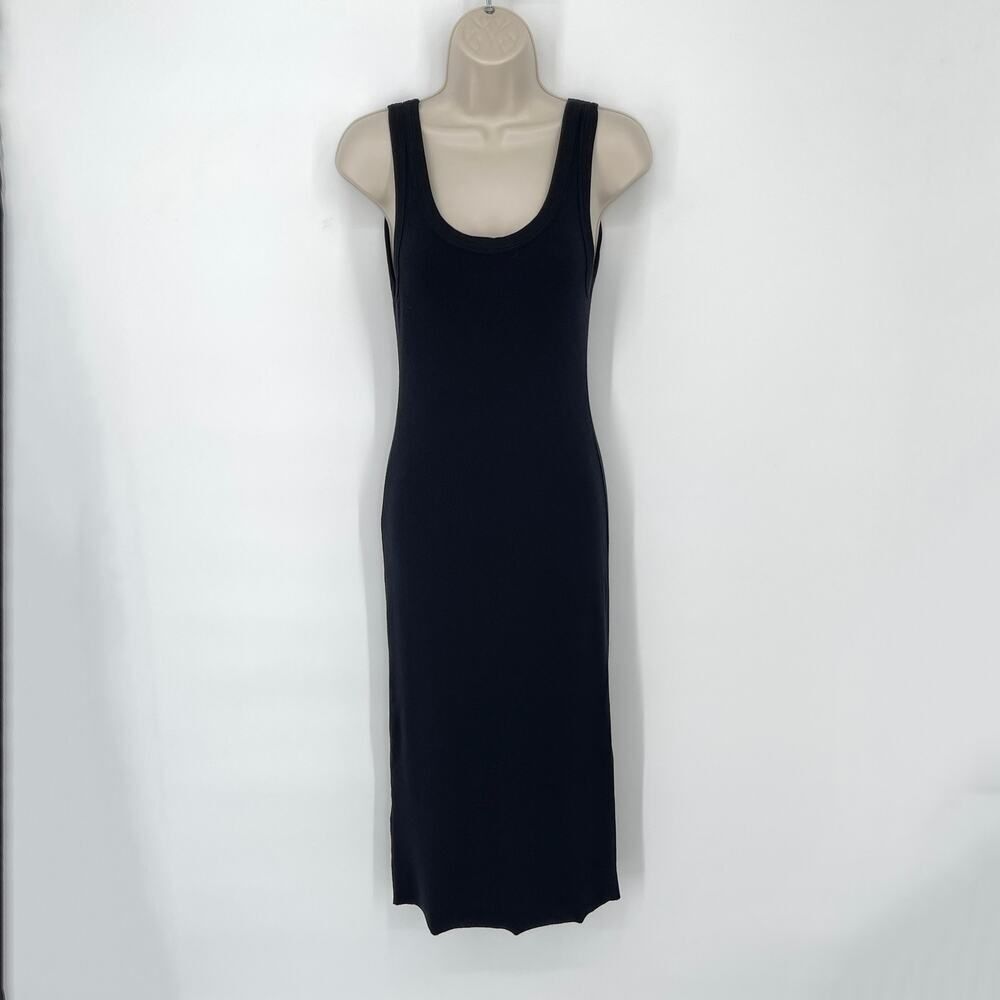 Cotton Citizen NEW Verona Midi Rib Knit Dress *REPAIR* Sleeveless Sz M Jet Black